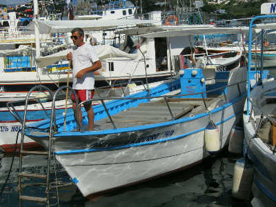 foto pesca a totani noleggio azzurro ponza