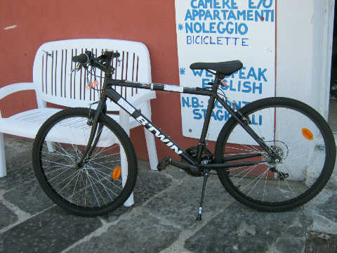 foto bicicletta mountain bike noleggio azzurro ponza
